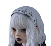 DABAIXIONG Diavolo Punk Rivetto Fascia PU Occhiello Per Capelli Accessorio Per Adulti Rivetto Borchiato Per Feste Nightclub Cosplay Copricapo