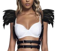 DABAIXIONG Hollow Out Top Spallina Spalla Ala Punk Goth Raves Festival Burning Man Costumi Per Donna