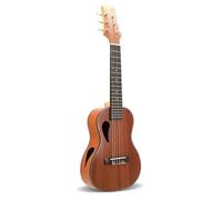 DABAUR Ukulele Professionale Chitarra Acustica da Viaggio con Supporto per Ukulele A 6 Corde Mini Chitarra Acustica A Forma di Goccia all Sapele da 28 Pollici