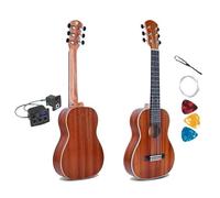 DABAUR Ukulele Professionale Mini Chitarra Elettrica da 30 Pollici Chitarra Acustica Baritona Pickup per Ukulele A 6 Corde Musica per Chitarra da Viaggio(B)