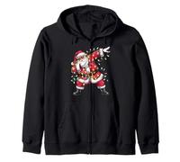 Dabbing Babbo Natale Camicia Divertente Natale Dab Ragazze Ragazzi Bambini Felpa con Cappuccio