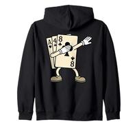 Dabbing Blackjack 21 Funny Playing Card Felpa con Cappuccio