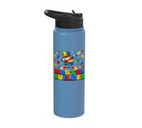 Dabbing Block Brick Building Master Builder for Men Boy Kid Stainless Steel Insulated Water Bottle