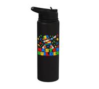 Dabbing Block Brick Building Master Builder for Men Boy Kid Stainless Steel Insulated Water Bottle