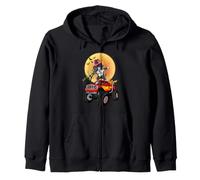 Dabbing Boxer Dog Witch Hat on Monster Truck Funny Halloween Felpa con Cappuccio
