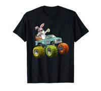 Dabbing Bunny Easter Day Monster Truck Egg Basket Ragazzi Bambini Maglietta