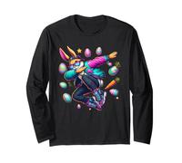 Dabbing Bunny Happy Pasqua Dab Dance Boys Girls Kids Rabbit Maglia a Manica