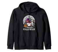 Dabbing Dog Halloween Boston Terrier Dog Dab Hat Witch Felpa con Cappuccio