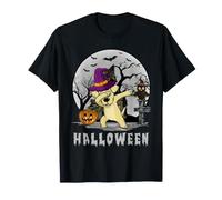 Dabbing Dog Halloween Labrador Retriever Dog Dab Hat Witch Maglietta