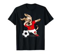 Dabbing Dog Marocco Calcio tifosi Jersey Marocco Calcio Arte Maglietta