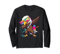 Dabbing Eagle Graphic Kids Boys Colorful Eagle Bird Lovers Maglia a Manica
