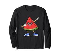 Dabbing Fruit - Grafica carina e succosa dell'anguria Maglia a Manica