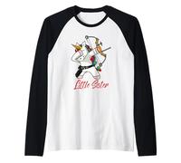 Dabbing Little Archery Sister Unicorno Maglia con Maniche Raglan