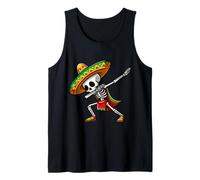 Dabbing Mexican skeleton Poncho Cinco de Mayo Let's Fiesta Canotta