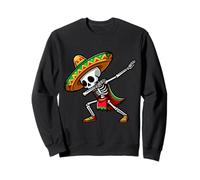Dabbing Mexican skeleton Poncho Cinco de Mayo Let's Fiesta Felpa