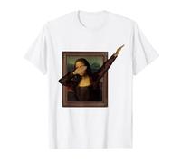 Dabbing Mona Lisa, Tee Dipinto | La Gioconda Maglietta