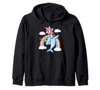 Dabbing Narwhal Unicorn Funny Women Men Rainbow Dab Squad Felpa con Cappuccio