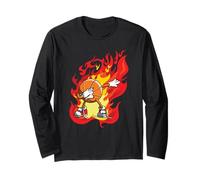 Dabbing pallacanestro fuoco palla dab Maglia a Manica