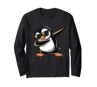 Dabbing Penguin Dab Dance Simpatico Pinguino Dab Animal Maglia a Manica