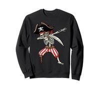 Dabbing Pirate Skeleton Funny Dab Dance Ragazzi Bambini Uomini Donne Felpa