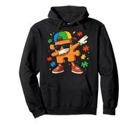 Dabbing Puzzle Autismo Consapevolezza Autistico Orgoglio Mese Felpa con Cappuccio