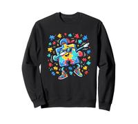 Dabbing Puzzle Piece Autism Awareness Ragazzi Bambini Felpa