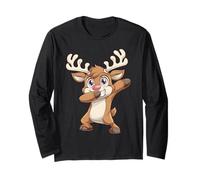 Dabbing Rudolph - Renna dal Naso Rosso, per Bambini Maglia a Manica