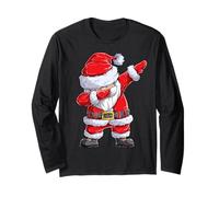 Dabbing Santa Claus Christmas Kids Boys Girls Dab Xmas Gifts Maglia a Manica