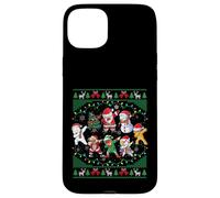 Dabbing Santa Elf Friends Christmas Lights Boys Girls Xmas Custodia per iPhone 15 Plus