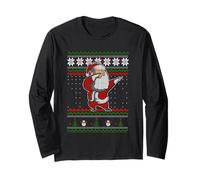 Dabbing Santa Ugly Christmas Sweater Funny Xmas Maglia a Manica