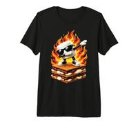 Dabbing Smore Campfire Marshmallow Double Dance Cioccolato Maglietta Premium