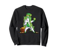 Dabbing St Paticks Day Unicorno Felpa