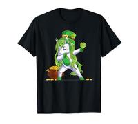 Dabbing St Paticks Day Unicorno Maglietta