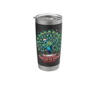 "Dabbing Through the Snow" Funny Peacock Christmas Bird Bicchiere termico in acciaio inox doppia parete
