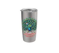 "Dabbing Through the Snow" Funny Peacock Christmas Bird Bicchiere termico in acciaio inox doppia parete
