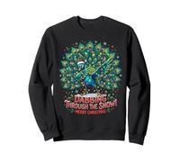 Dabbing Through The Snow Funny Peacock Christmas Bird Felpa
