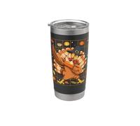 Dabbing Turchia Giorno del Ringraziamento Pellegrino Divertente Dab Dance Bicchiere termico in acciaio inox doppia parete