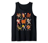 Dabbing Turkey Santa Pilgrim Thanksgiving Graphic Funny Dab Canotta