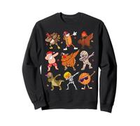 Dabbing Turkey Santa Pilgrim Thanksgiving Graphic Funny Dab Felpa
