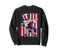 Dabbing Uncle Sam America Flag Patriotic 4th of July Felpa