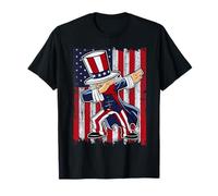 Dabbing Uncle Sam America Flag Patriotic 4th of July Maglietta