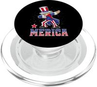 Dabbing Uncle Sam America Flag Patriotic 4th of July PopSockets PopGrip per MagSafe