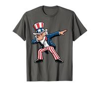Dabbing Uncle Sam Funny 4th of July Patriotic Humor Maglietta