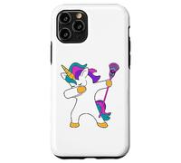 Dabbing Unicorn Lacrosse LAX maglietta divertente regalo Custodia per iPhone 11 Pro