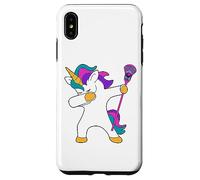 Dabbing Unicorn Lacrosse LAX maglietta divertente regalo Custodia per iPhone XS Max