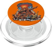 Dabbing Volcano Geography Volcanologist Scary Dinosaur PopSockets PopGrip per MagSafe