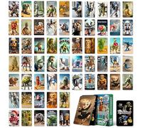 DabbOo Italian Brainrot Carte Collezionabili Set da 60 Carte e 32 Adesivi con Personaggi Unici Design Psichedelico per Bambini Ragazzi Feste Party e Collezionisti