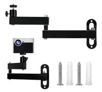 DabbOo Supporto Proiettore da Parete Supporto Monitor per Proiettore con Multi-angolo Pieghevole e Retrattile con Interfaccia a Vite da 1/4 di Pollice Adatto per Sale Giochi Sale Conferenze Aule Film