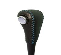 Dabhuoc Copri Pomello Del Cambio In Pelle Per Auto Per Accord 2003-2005 Settima Generazione Copri Leva Del Cambio Maniglia Cambio(Black blue)