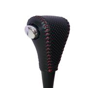 Dabhuoc Copri Pomello Del Cambio In Pelle Per Auto Per Accord 2003-2005 Settima Generazione Copri Leva Del Cambio Maniglia Cambio(Black red with holes)